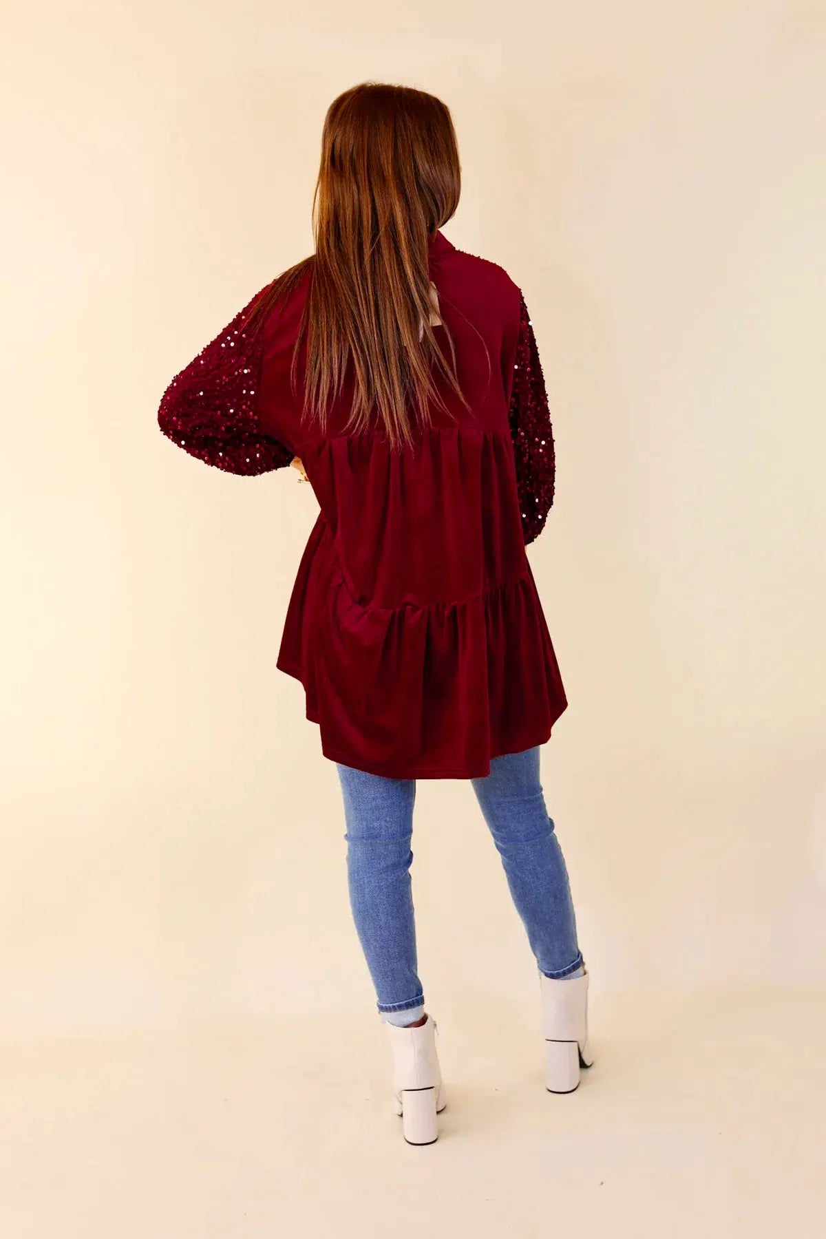 Best Dressed Tunic Top- Wine-Umgee-Trendsetter Online Boutique