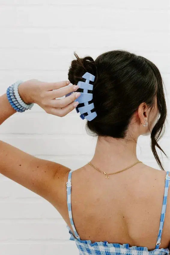 Classic Blue Skies Large Hair Clip-Teleties-Trendsetter Online Boutique
