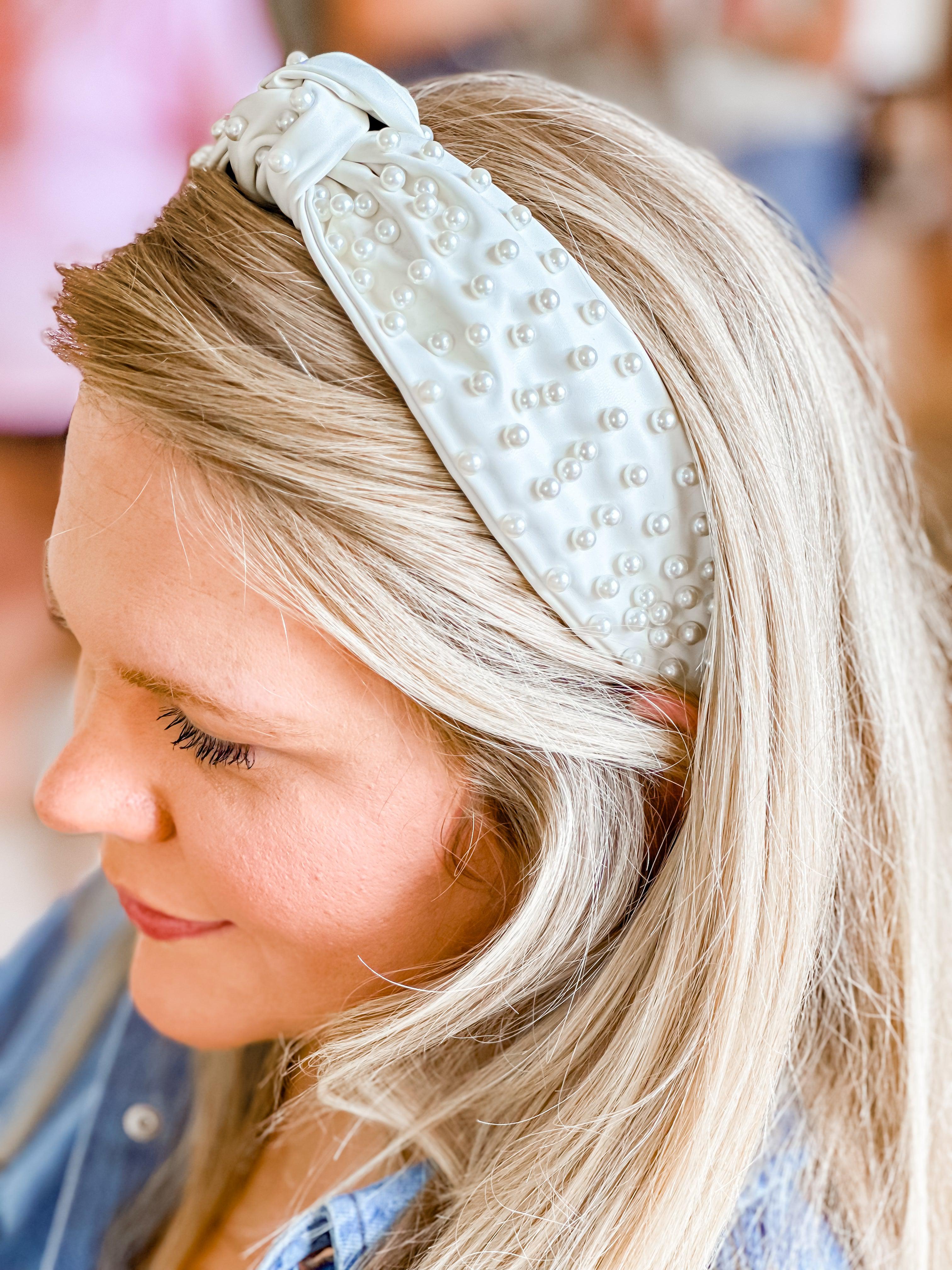 Pearl Beaded Headband-Golden Stella-Trendsetter Online Boutique