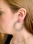 Shelly Hoop in Silver-Treasure Jewels-Trendsetter Online Boutique