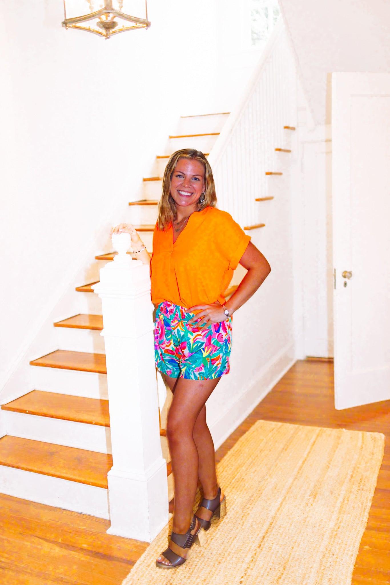 Summer Dreaming Tropical Shorts-Jess Lea Wholesale-Trendsetter Online Boutique