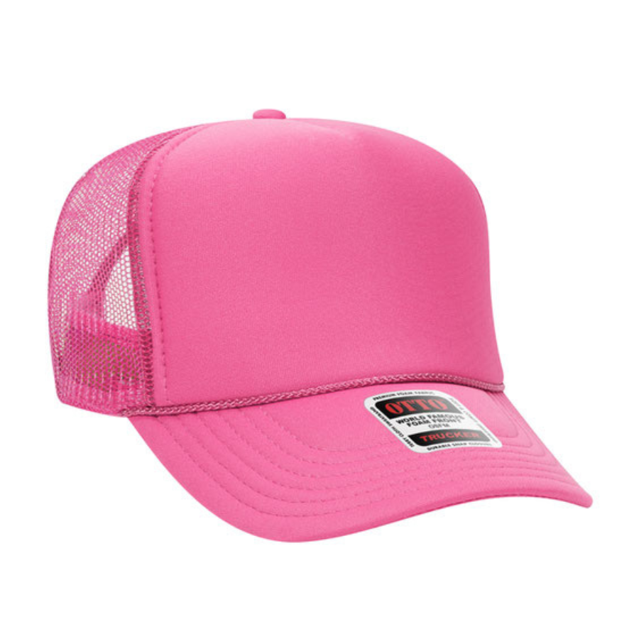 Foam Trucker Hat- Neon Hot Pink-OTTO-Trendsetter Online Boutique