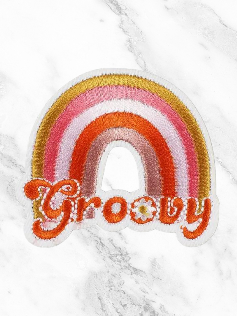 Groovy Rainbow Pink Custom Hat Patch-Temu-Trendsetter Online Boutique
