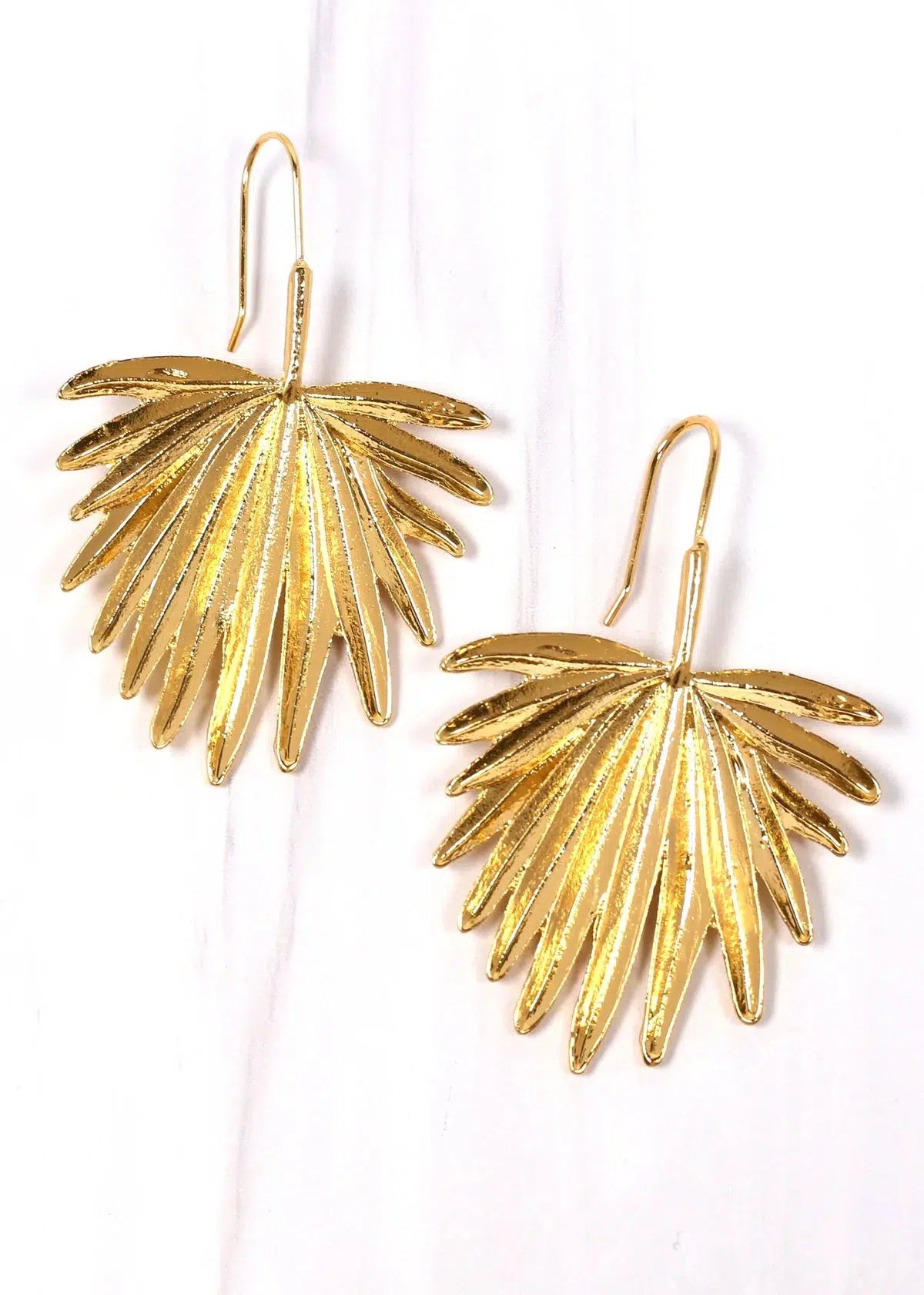 Hartney Palm Drop Earrings in Gold-Caroline Hill-Trendsetter Online Boutique