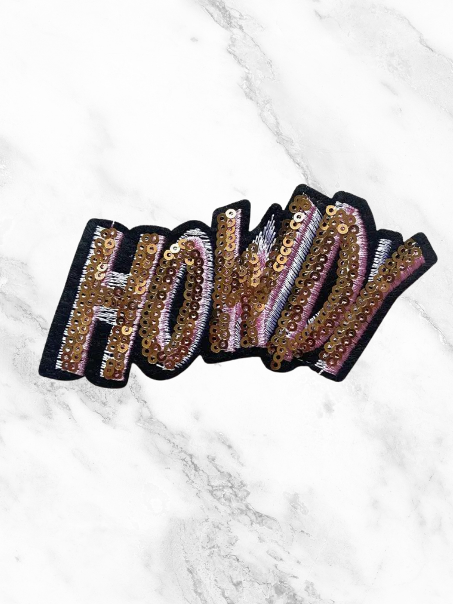 Howdy Sequin Custom Hat Patch-Temu-Trendsetter Online Boutique