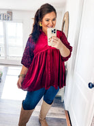 Best Dressed Tunic Top- Wine-Umgee-Trendsetter Online Boutique