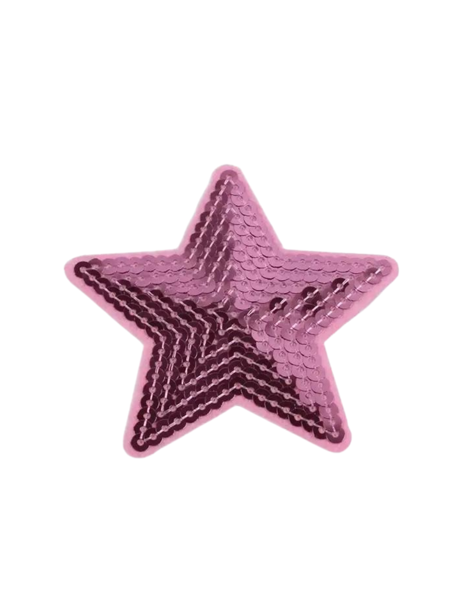 Sequin Light Pink Star Custom Hat Patch-Temu-Trendsetter Online Boutique