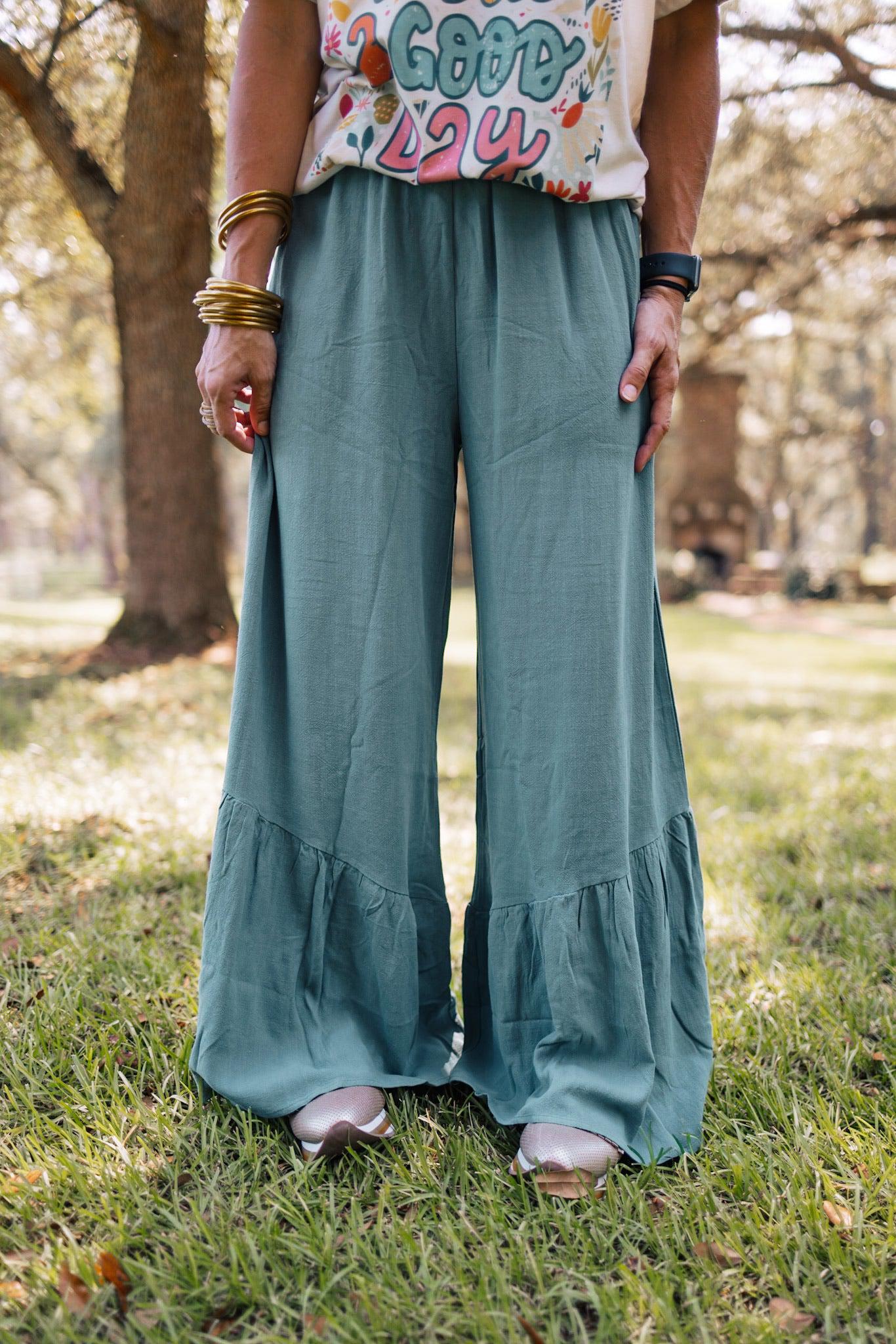 Autumn Charm Wide Leg Pants-She & Sky-Trendsetter Online Boutique