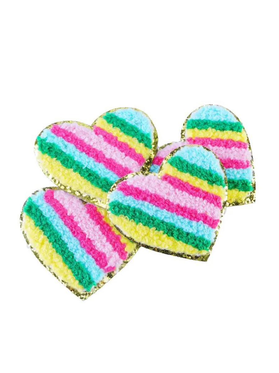 Colorful Heart Chenille Custom Hat Patch-Temu-Trendsetter Online Boutique