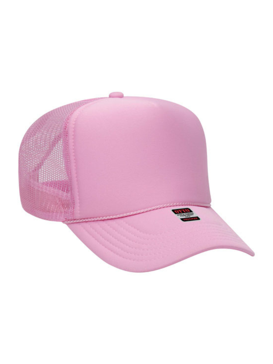 Foam Trucker Hat- Pink-OTTO-Trendsetter Online Boutique