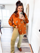 Balcony High Blouse- Brown-Entro-Trendsetter Online Boutique