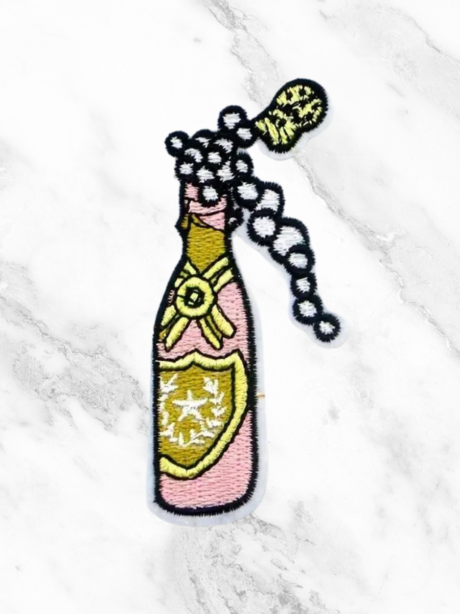 Champagne Bottle Custom Hat Patch-Temu-Trendsetter Online Boutique