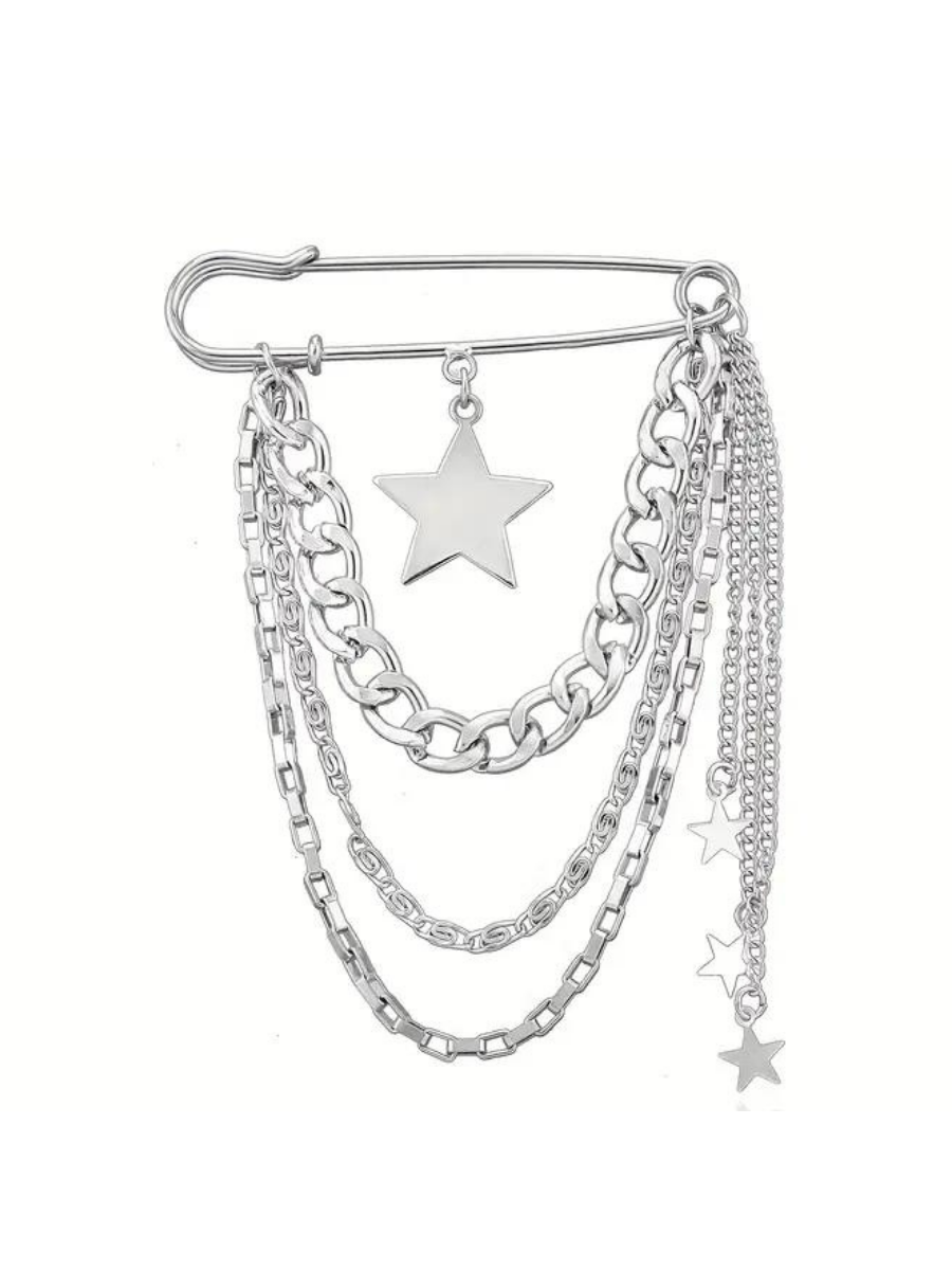 Silver Star Tassel Hat Pin-Temu-Trendsetter Online Boutique