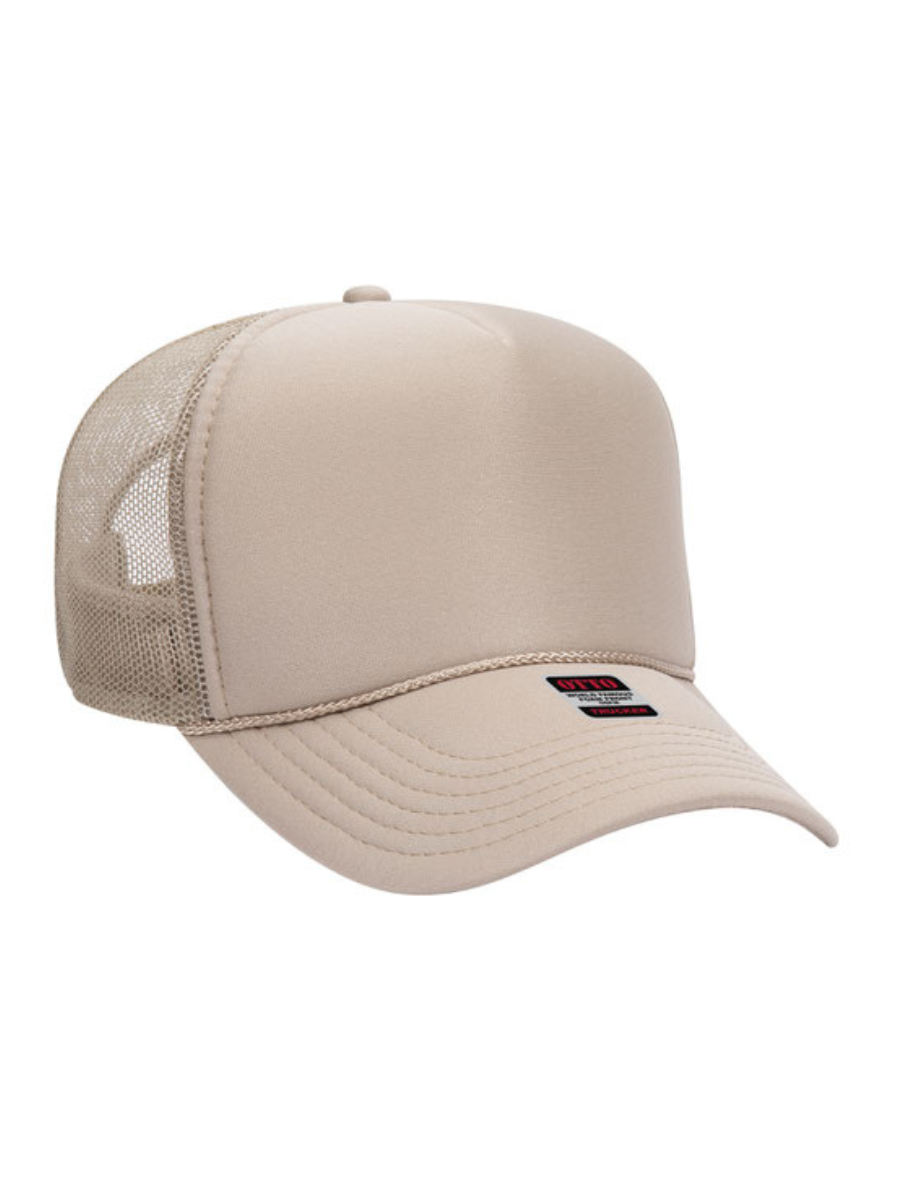 Foam Trucker Hat- Khaki-OTTO-Trendsetter Online Boutique
