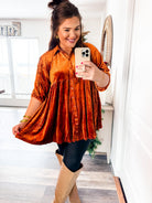 Modern Muse Tunic Dress- Rust-Umgee-Trendsetter Online Boutique