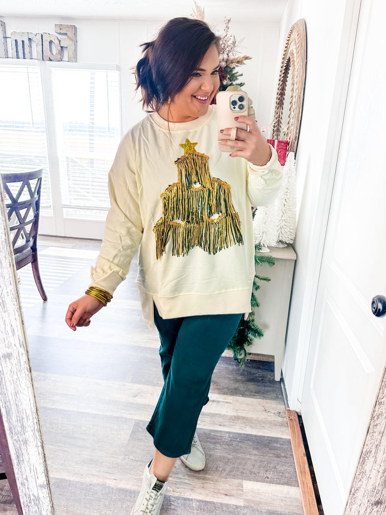 Sequin Christmas Tree Pullover-Trendsetter Online Boutique, Women's Online Fashion Boutique Located in Edison, Georgia