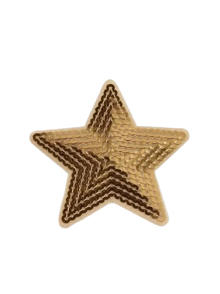 Sequin Gold Star Custom Hat Patch-Temu-Trendsetter Online Boutique