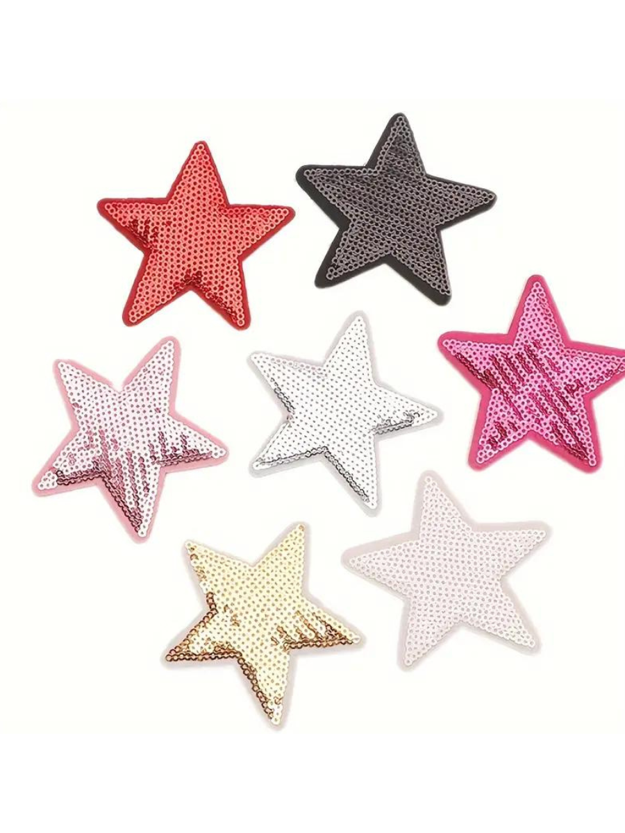 Sequin Star Assortment Hat Patches-Temu-Trendsetter Online Boutique