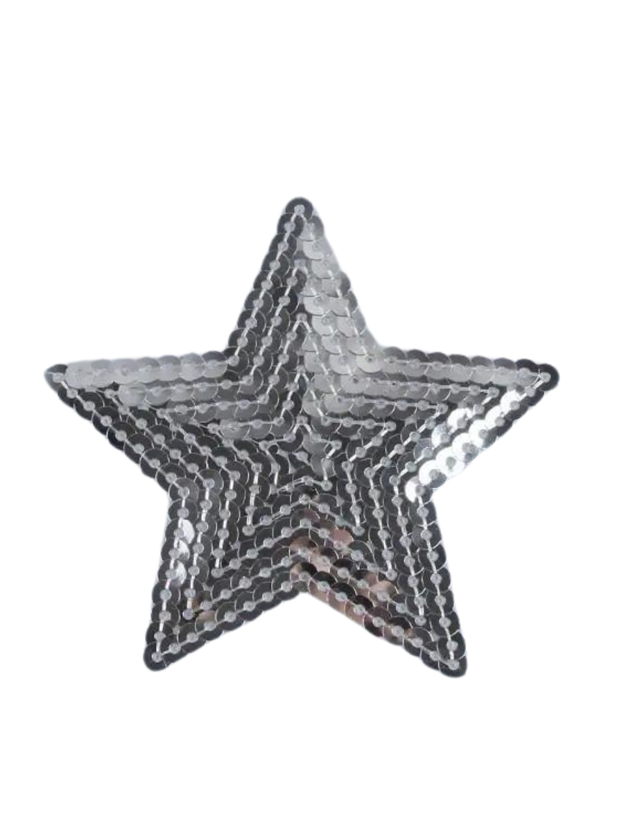 Sequin Silver Star Custom Hat Patch-Temu-Trendsetter Online Boutique