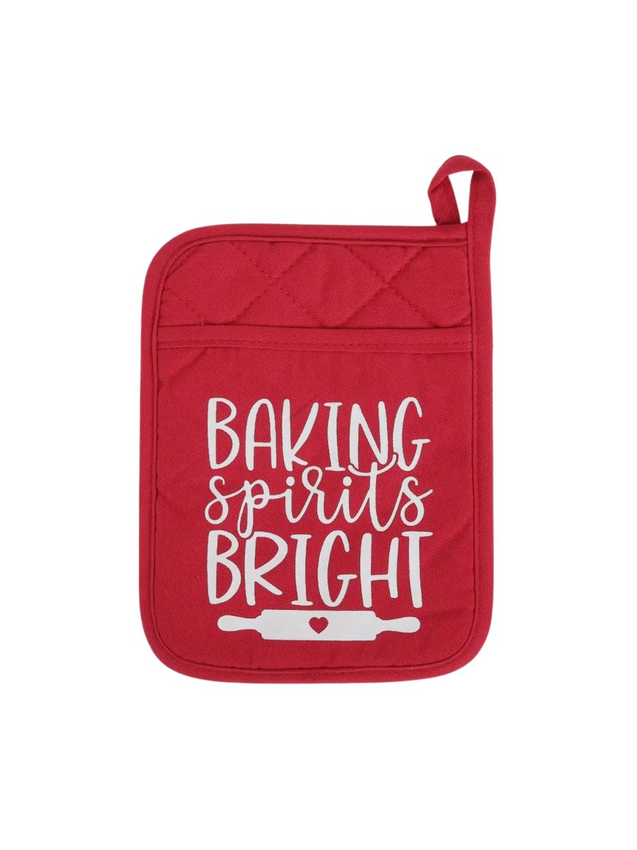 Tis the Season For Baking Cookies Pot Holder with Spatula