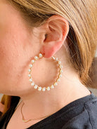 Daisy Pearl Hoops-Golden Stella-Trendsetter Online Boutique