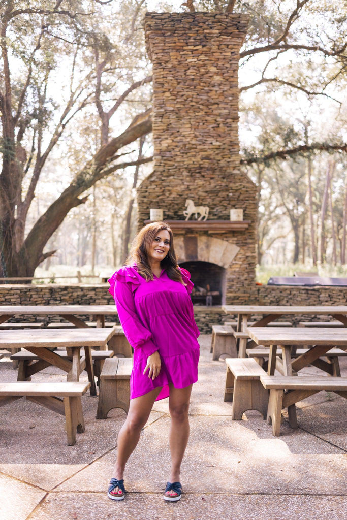 On the Way to You Mini Dress- Magenta-Trendsetter Online Boutique, Women's Online Fashion Boutique Located in Edison, Georgia