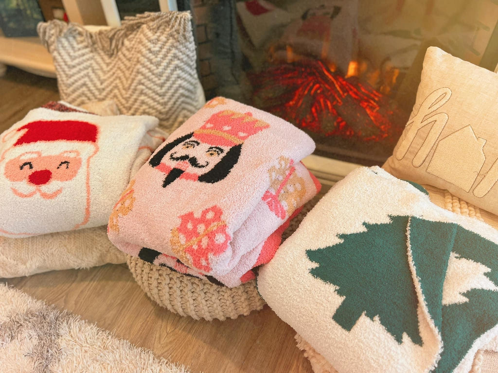 PREORDER: Christmas Textured Blankets-Trendsetter Online Boutique, Women's Online Fashion Boutique Located in Edison, Georgia