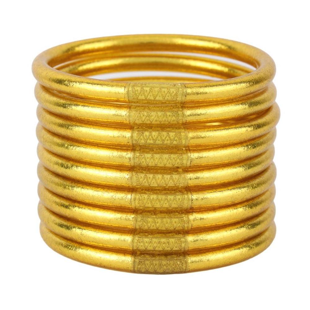 Gold All Weather Bangles by BuDhaGirl-Bracelets-Trendsetter Online Boutique, Women's Online Fashion Boutique Located in Edison, Georgia