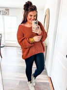 Shades of Lovely Sweater- Rust-Andree By Unit-Trendsetter Online Boutique