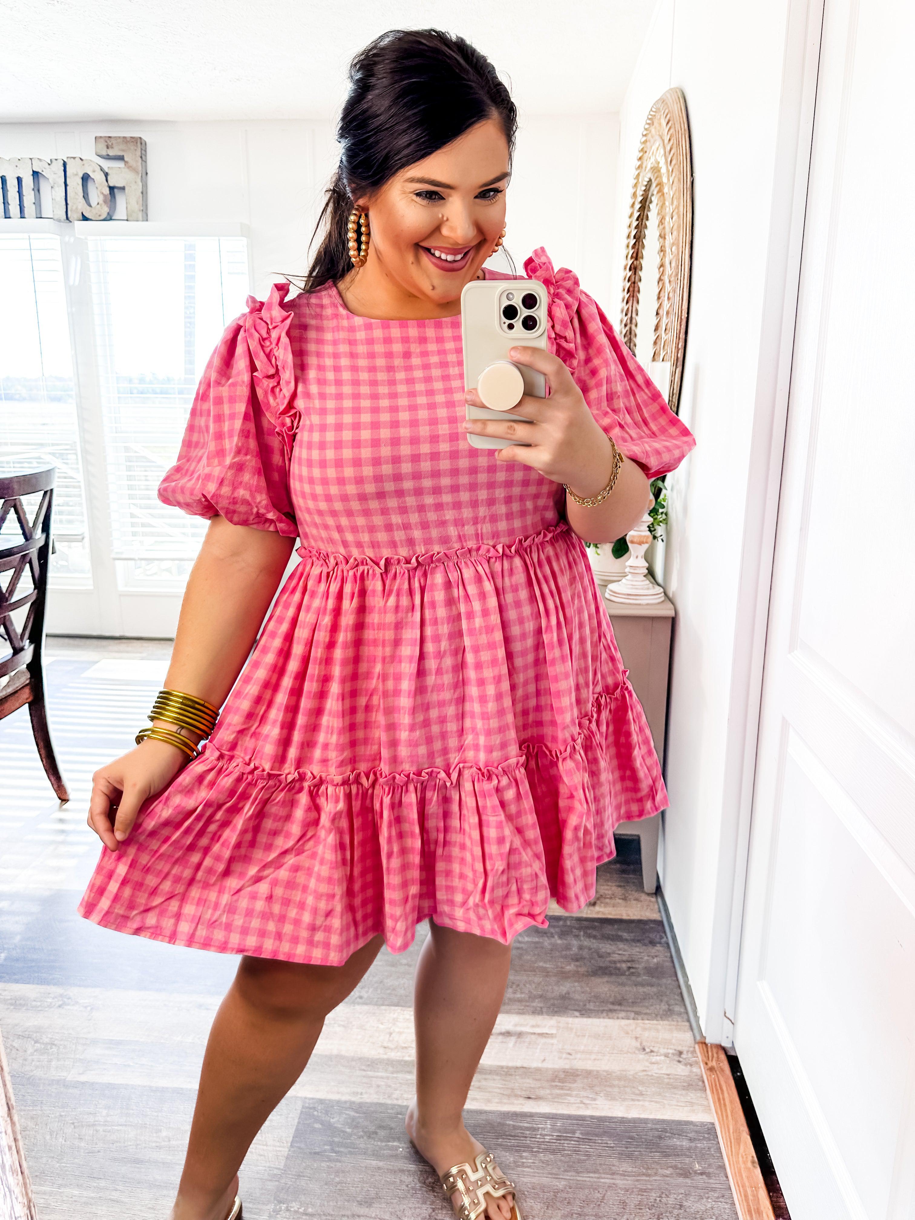 Peplum Pink Mini Dress-Entro-Trendsetter Online Boutique