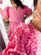 Peplum Pink Mini Dress-Entro-Trendsetter Online Boutique
