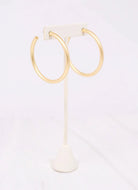 Arden Satin Hoop Earrings in Matte Gold-Caroline Hill-Trendsetter Online Boutique