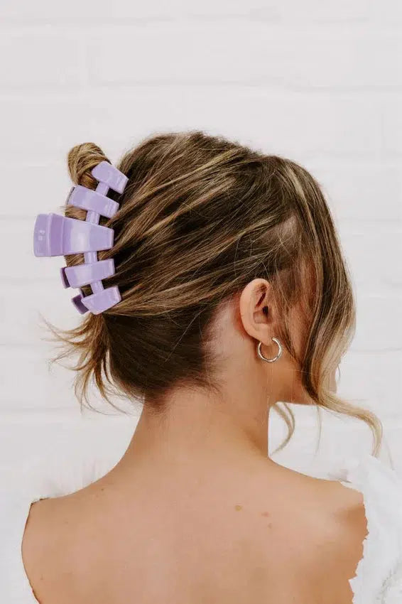 Classic Lilac Large Hair Clip-Teleties-Trendsetter Online Boutique