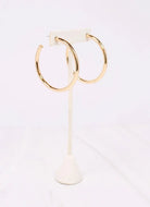 Arden Satin Hoop Earrings in Shiny Gold-Caroline Hill-Trendsetter Online Boutique