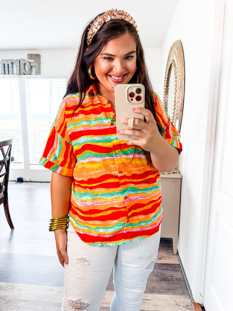 Margarita Sippin' Blouse-Shirts & Tops-Trendsetter Online Boutique, Women's Online Fashion Boutique Located in Edison, Georgia