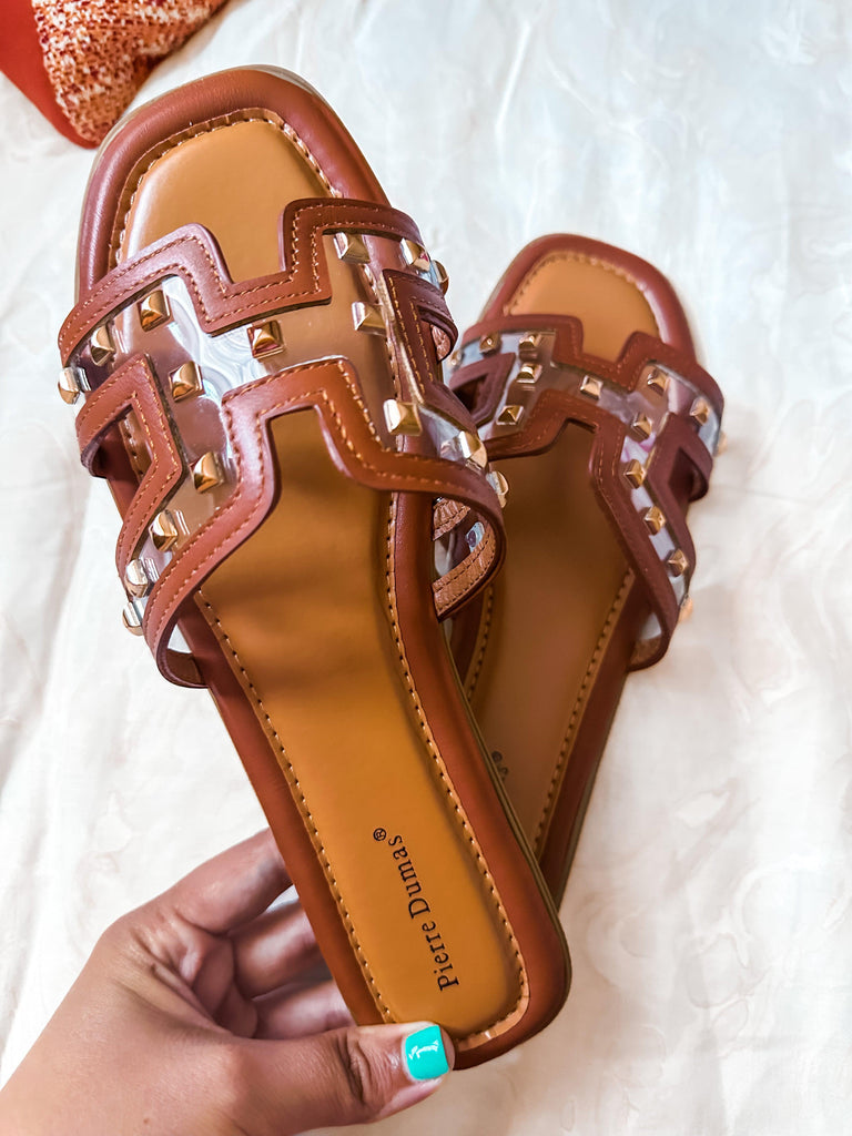 Chic Beach Studded Sandals-Shoes-Trendsetter Online Boutique, Women's Online Fashion Boutique Located in Edison, Georgia