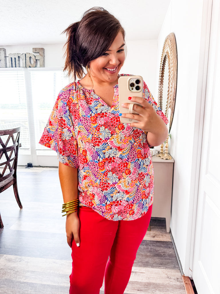 Delightful Chic Blouse-Shirts & Tops-Trendsetter Online Boutique, Women's Online Fashion Boutique Located in Edison, Georgia