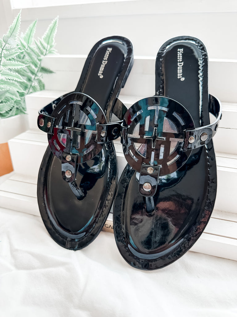Some Beach Sandals- Black-Shoes-Trendsetter Online Boutique, Women's Online Fashion Boutique Located in Edison, Georgia