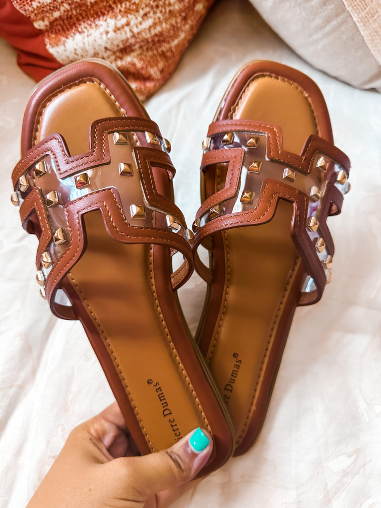 Chic Beach Studded Sandals-Shoes-Trendsetter Online Boutique, Women's Online Fashion Boutique Located in Edison, Georgia