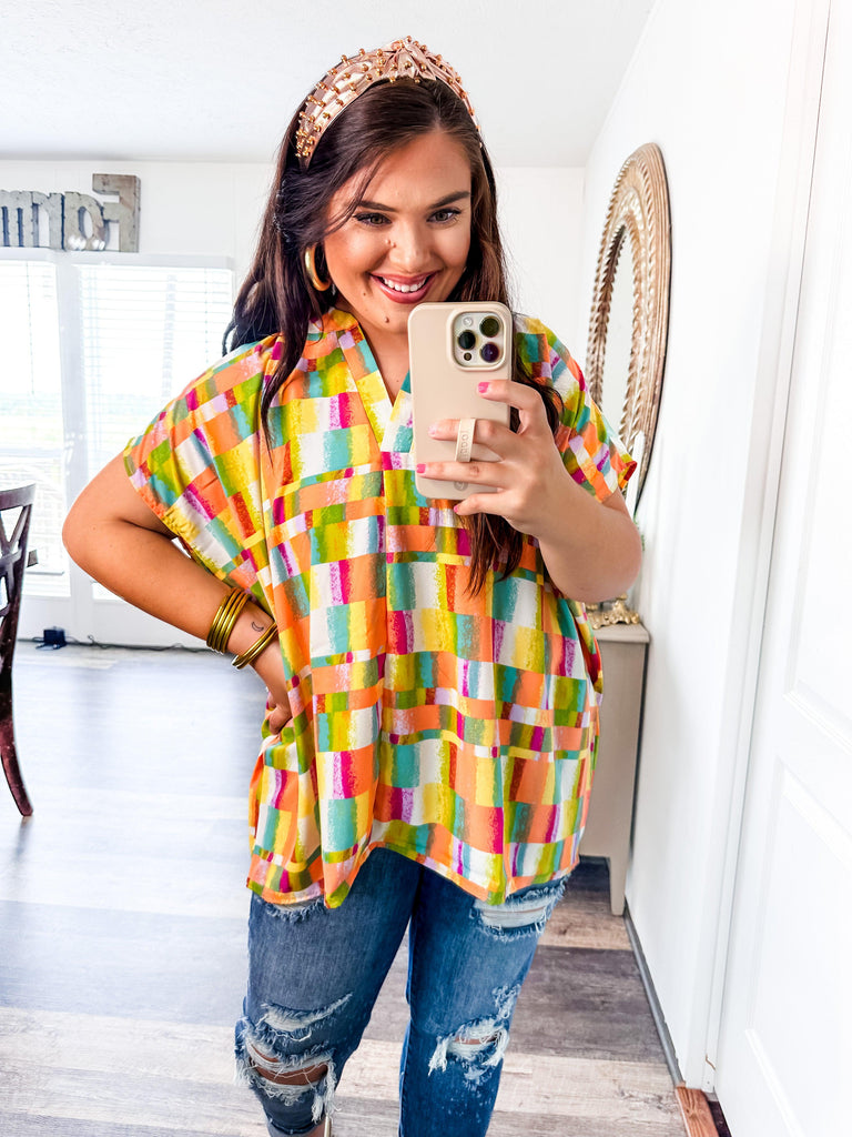 Looking Ahead Blouse-Shirts & Tops-Trendsetter Online Boutique, Women's Online Fashion Boutique Located in Edison, Georgia