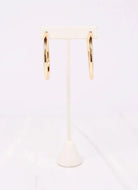Arden Satin Hoop Earrings in Shiny Gold-Caroline Hill-Trendsetter Online Boutique