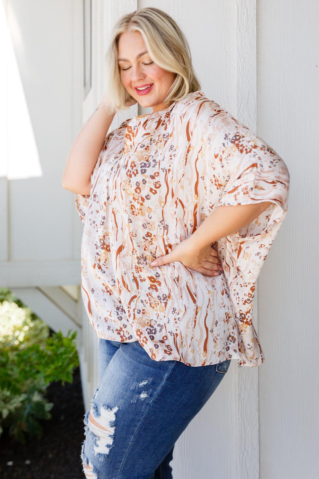Take a Chance Mixed Print Top-Ave Shops-Trendsetter Online Boutique