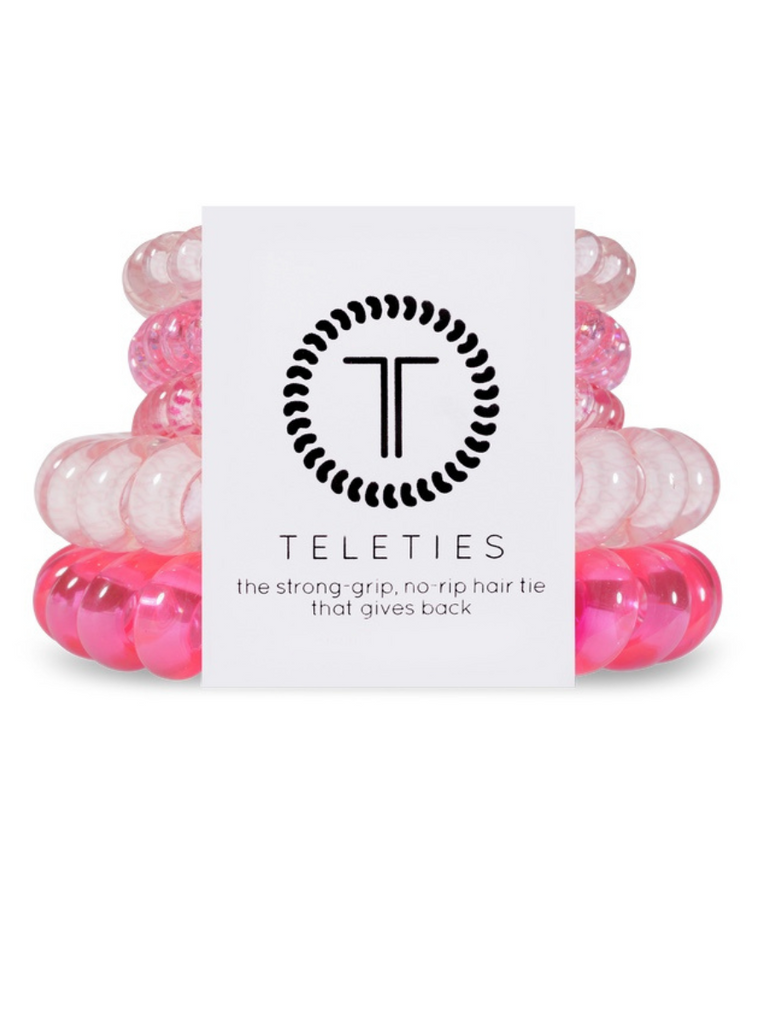Think Pink Teleties Set-Hair Ties-Trendsetter Online Boutique, Women's Online Fashion Boutique Located in Edison, Georgia