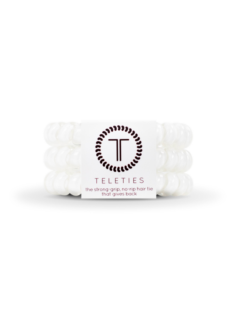 Coconut White Small Teleties Set-Hair Ties-Trendsetter Online Boutique, Women's Online Fashion Boutique Located in Edison, Georgia