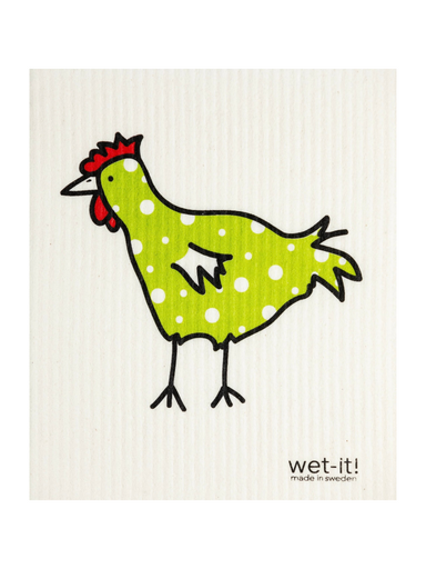 Spotted Green Chicken Wet-it! Swedish Cloth-Gifts-Trendsetter Online Boutique, Women's Online Fashion Boutique Located in Edison, Georgia