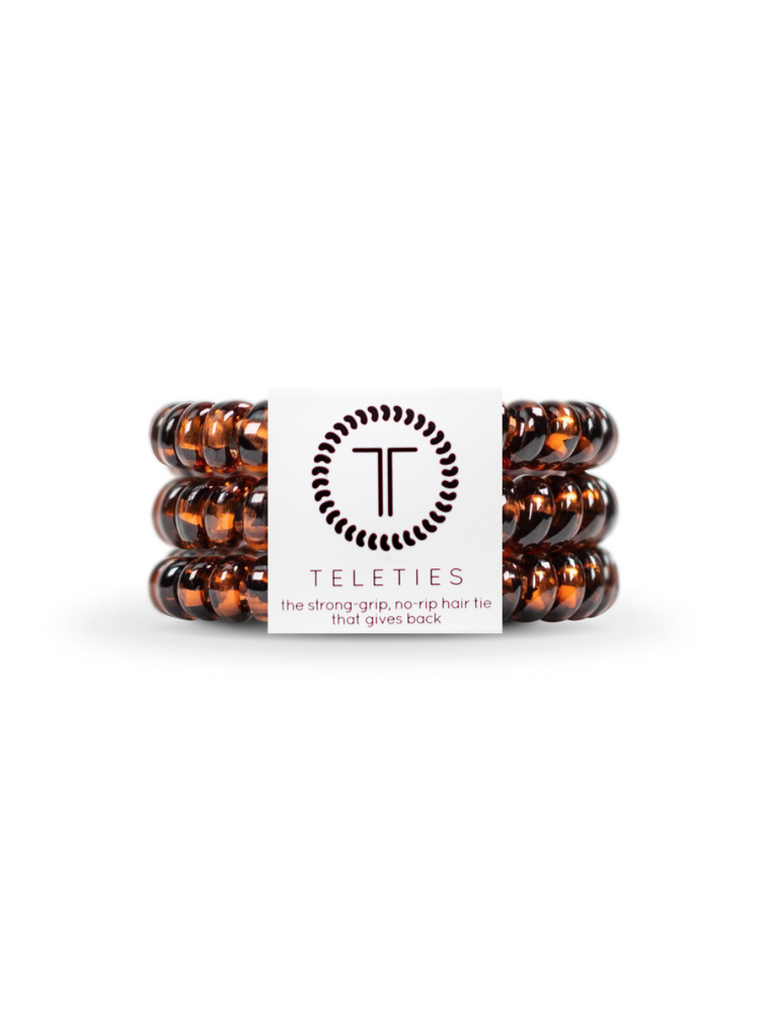 Tortoise Shell Small Teleties Set-Hair Ties-Trendsetter Online Boutique, Women's Online Fashion Boutique Located in Edison, Georgia